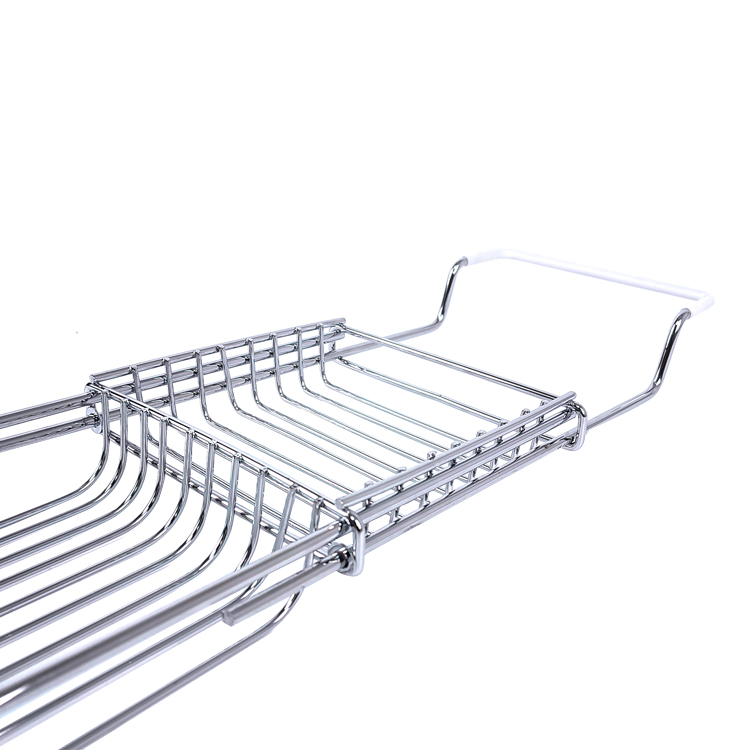 Stainless Steel Bathtub Rack Bathroom Accessories Luxury Extension Bathtub Caddy SPA Tray Table Bathtub Tray