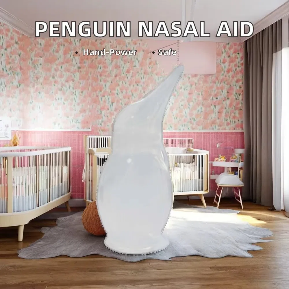 Mecan Nose Cleaner Soft Silicone Vacuum Penguin Baby Nasal Aspirator for Home Use