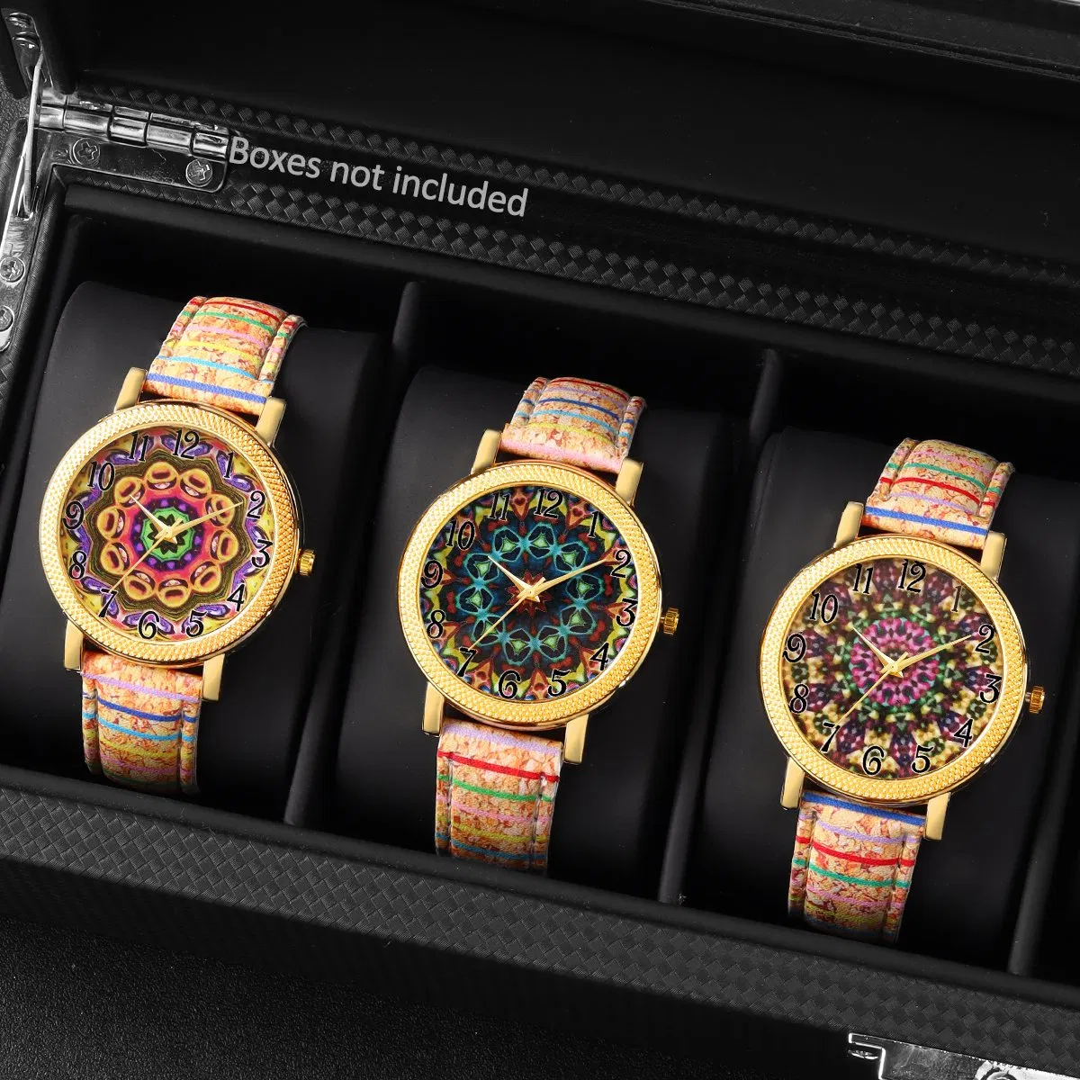 Women's Casual Watch Set 3 Pieces Bright Colors