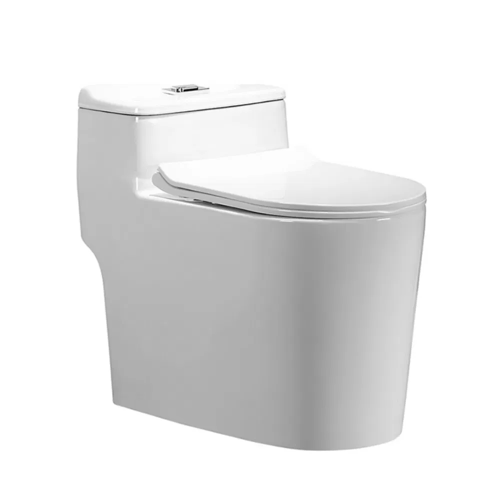 One-Piece Rough-in Ceramic Toilet White Toilet Bowl Rare Earth Antibacterial Glaze Slow Down Cover Seat Siphon Wc