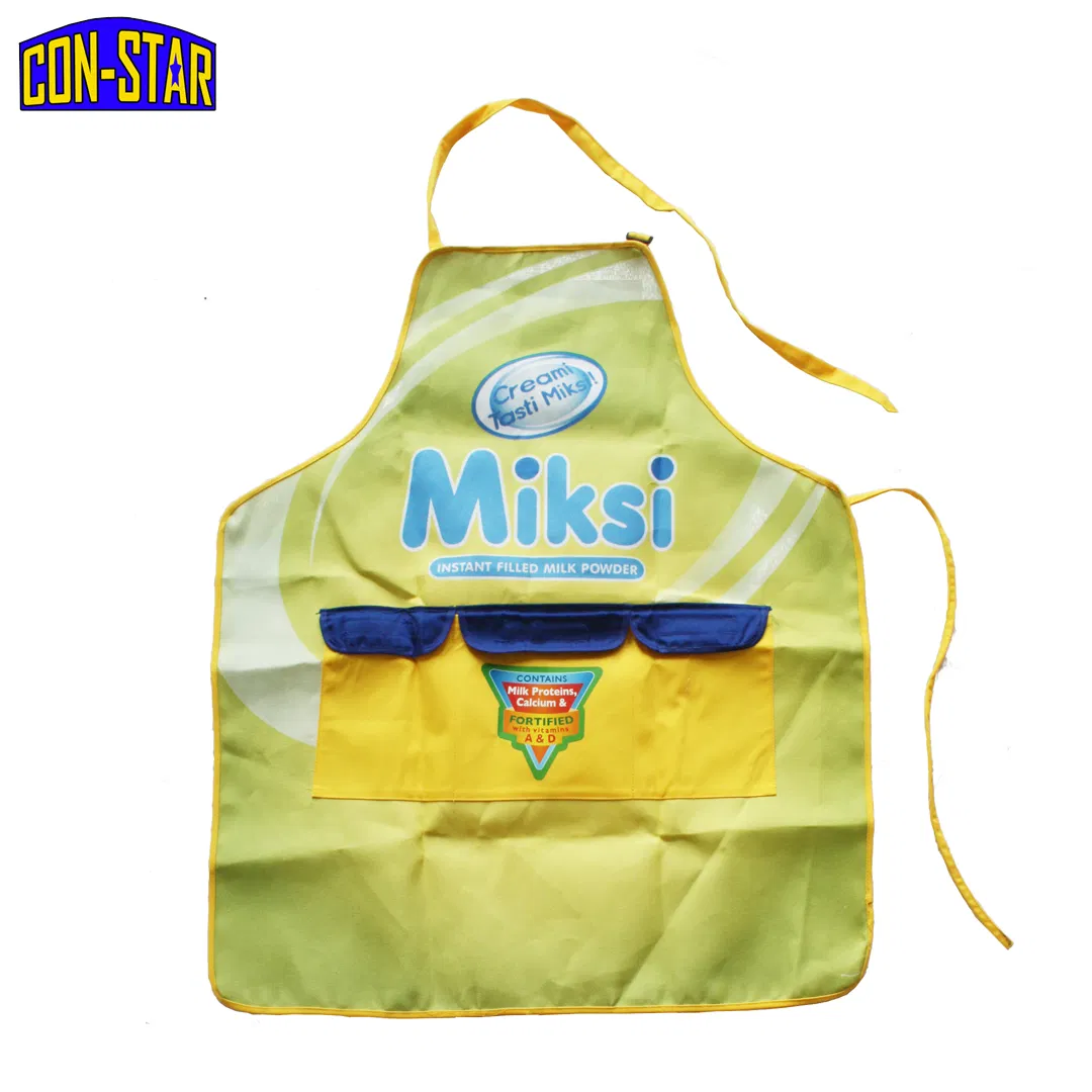 Silk Printing Sublimation Printing Polyester Advertising Apron OEM Manufacturer BSCI