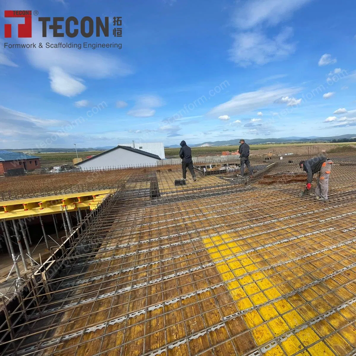 Tecon Flexible Slab Formwork H20 Timber Beam Concrete Mold Flex Plywood Form for Concrete Building Construction