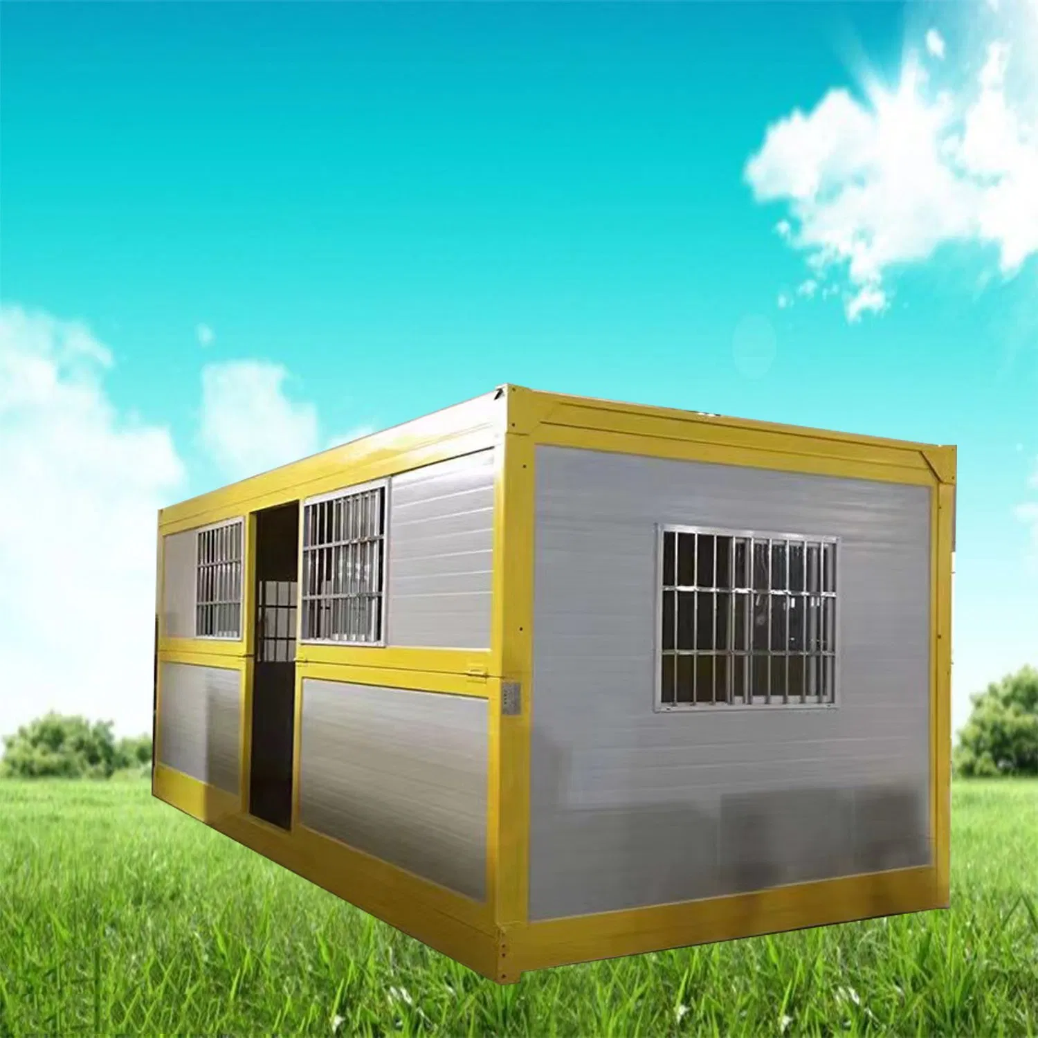 Portable and Foldable Houses, Simple Dormitories, Foldable and Easy to Install Prefabricated House Container House Steel Structure Mobile House Folding House