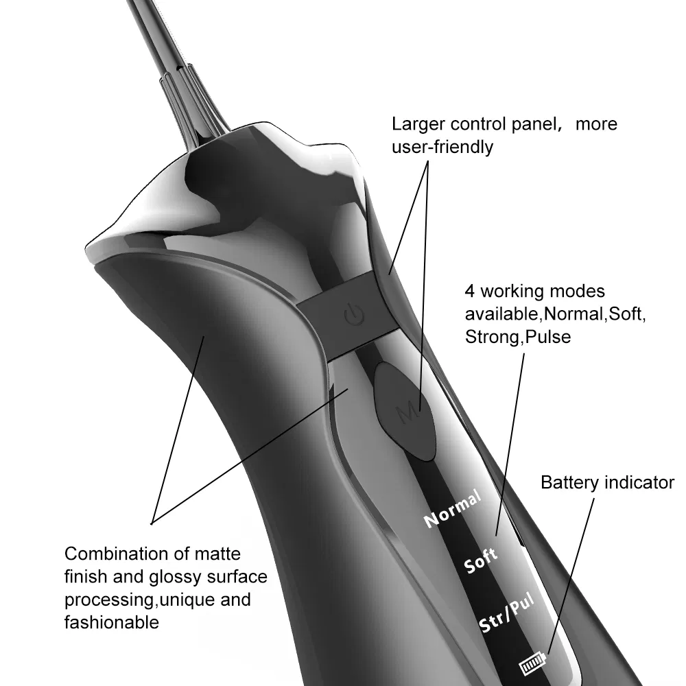 Customize 300ml Professional Cordless Dental Irrigator Brace Gum Care Pick Water Flosser Portable Oral Irrigator