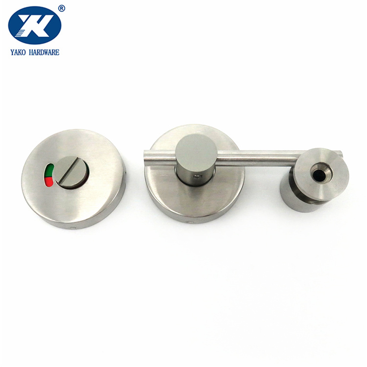 Bathroom Stainless Steel Round Toilet Cubicle Door Thumbturn Release Indicator Lock