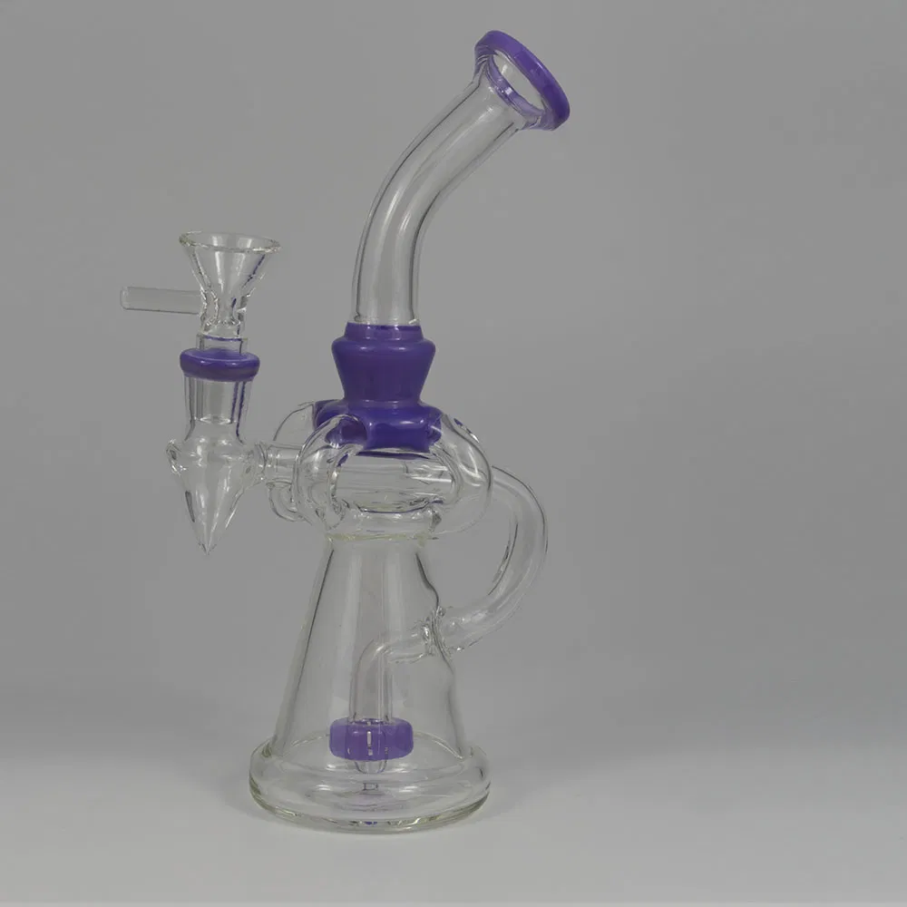 Hourglass Recycler Glass Bubbler Water Pipe