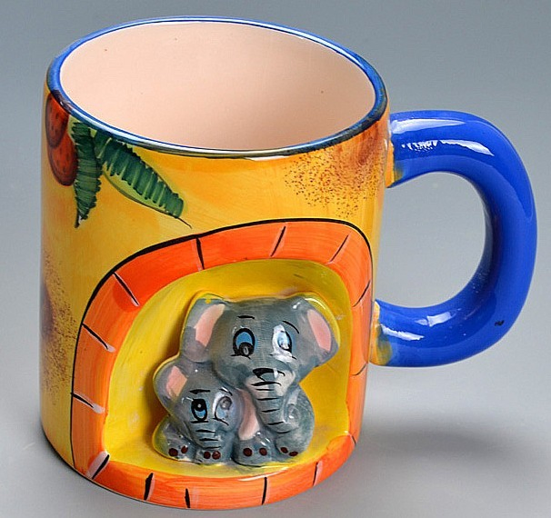 Creative 3D Stereoscopic Hand-Painted Cartoon Animal Ceramic Mug