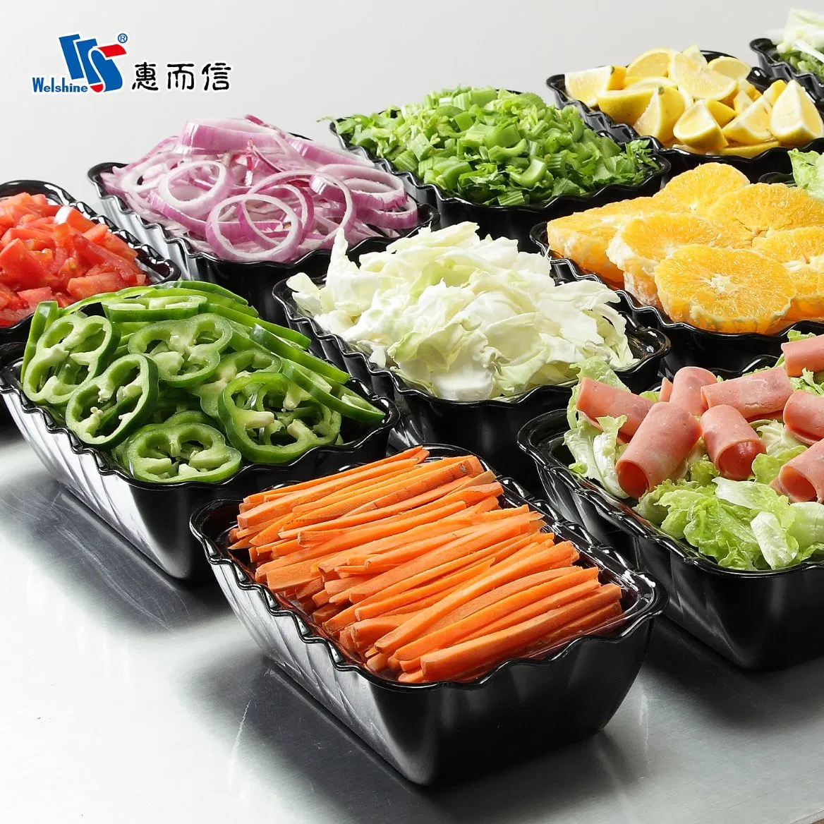 PC Plastic Round Fruit Candy Display Tray Tower Crocks