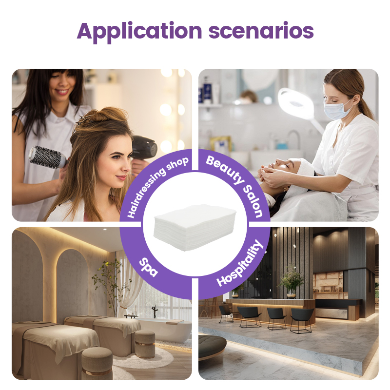 Organic & Biodegradable Hygienic Use Single Use Soft Disposable Barber Towels for Facial & Beauty Salon Bulk Pack