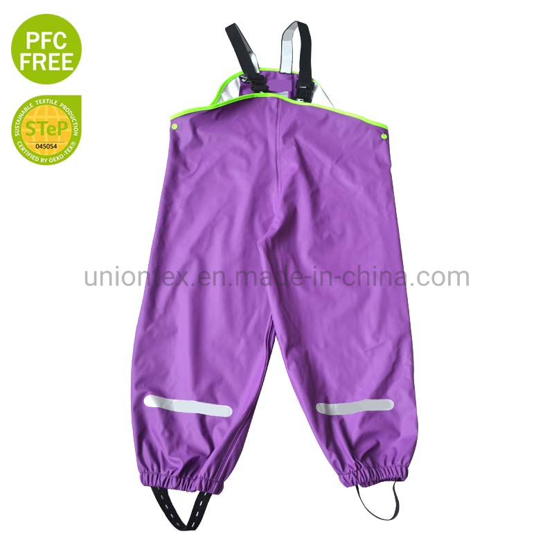 Kids Waterproof Suspender Rain Pants