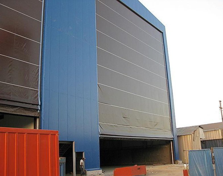 Large-Size PVC Fabric Folding Roll-up Hangar Mega Doors - China Supplier