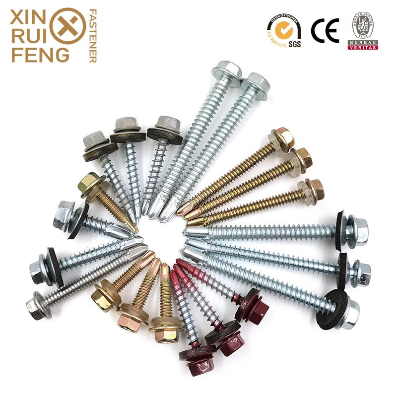 Zinc Plated Stainless Steel Ruspert Bi-Metal Hex Head Self Drilling Screw Bottom Price