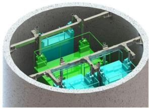 Modular Vertical Convey System Mining Shaft Steel High Speed Transport