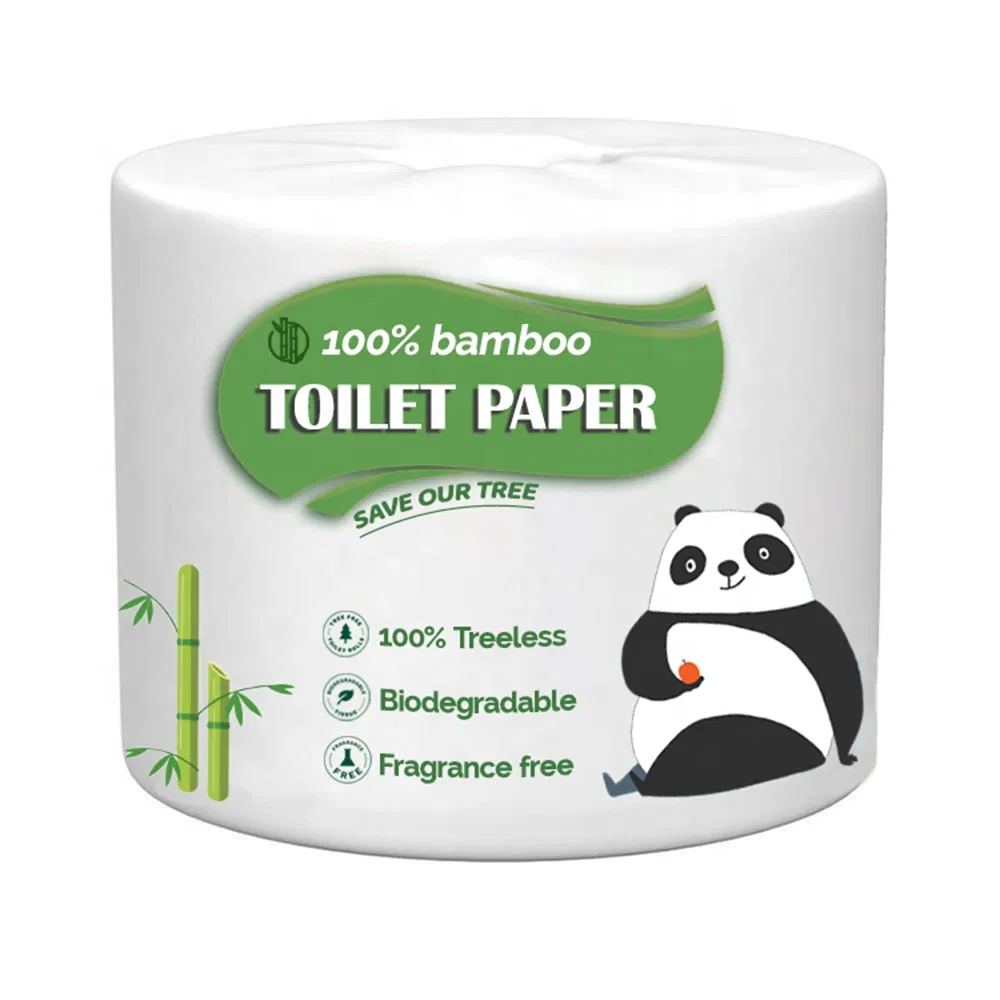 Eco-Friendly Disposable Wholesale Hygienic Bamboo Toilet Jumbo Roll Tissue Paper for Bathroom