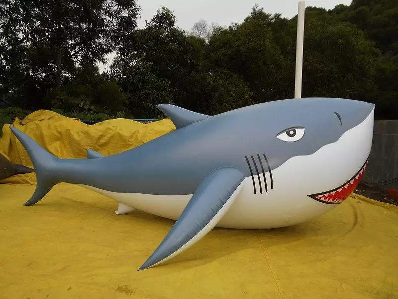 Boyi Decoration Inflatable Shark Model Helium Shark Balloon Inflatable Fish