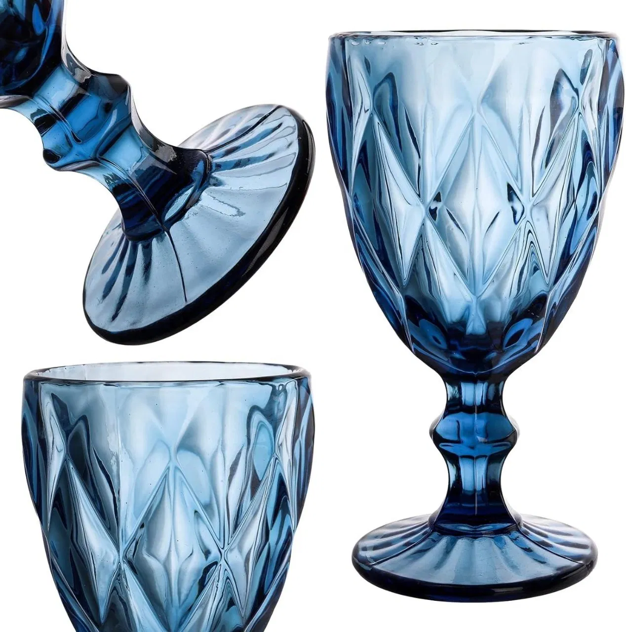 Бокал для вина с цветным тиснением для свадьбы