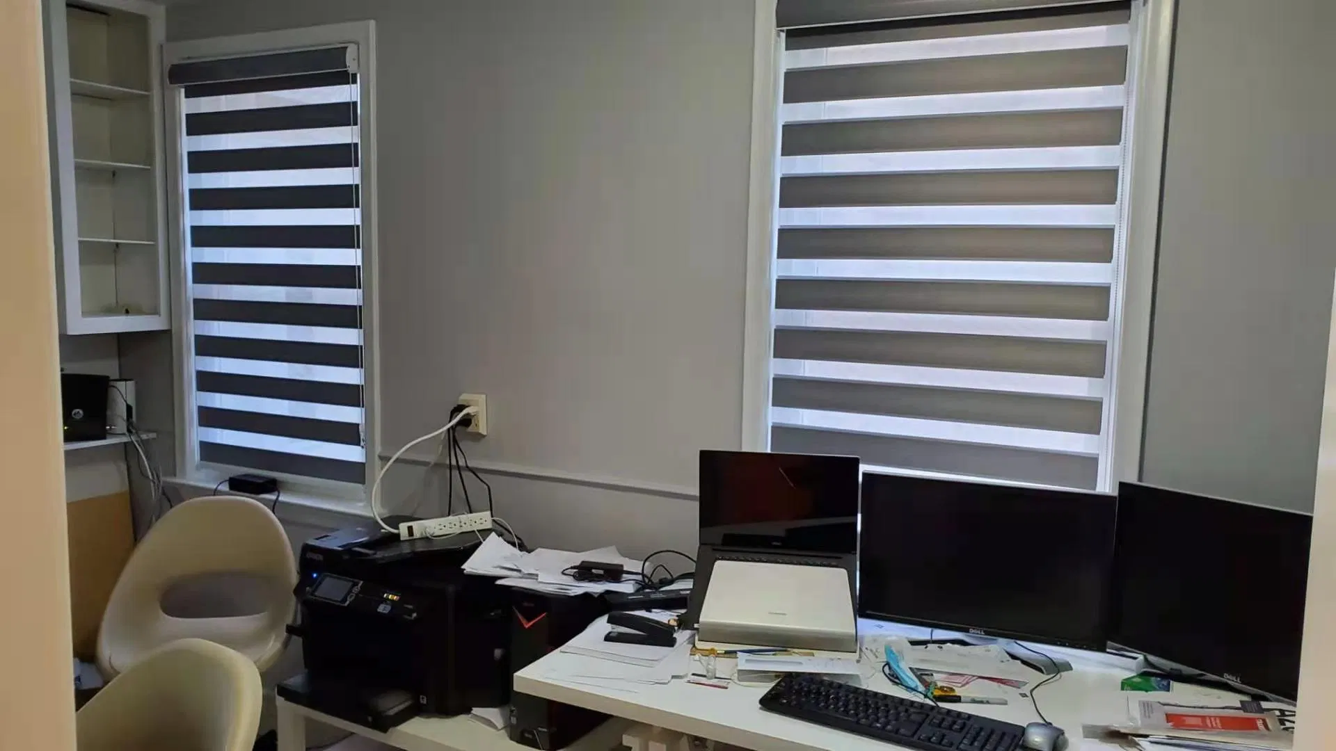 Hotel Use Promotion Window Roller Rainbow Colored Sheer Shades Blackout Zebra Blinds