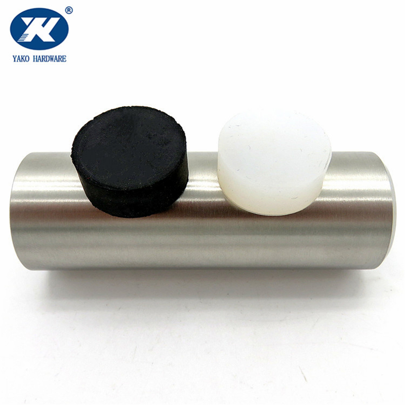 Wall-Mount Long Door Stops Stainless Steel Modern Door Stop with Sound Dampening Rubber Tip Protector