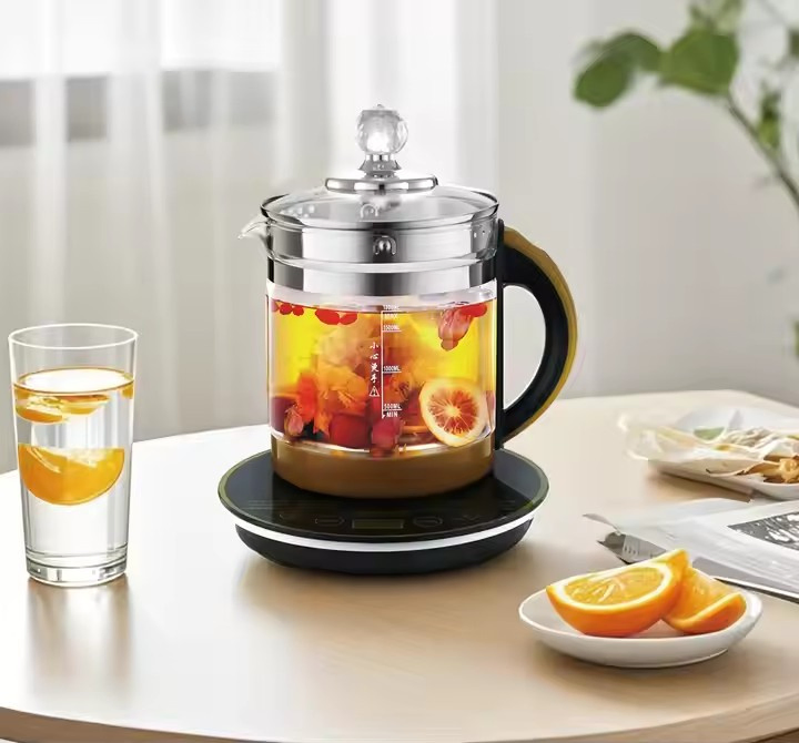 2L Fully Automatic Electric Glass Tea Kettle Rice Cooker with Ceramic Inner Kettles Electric Health Kettles