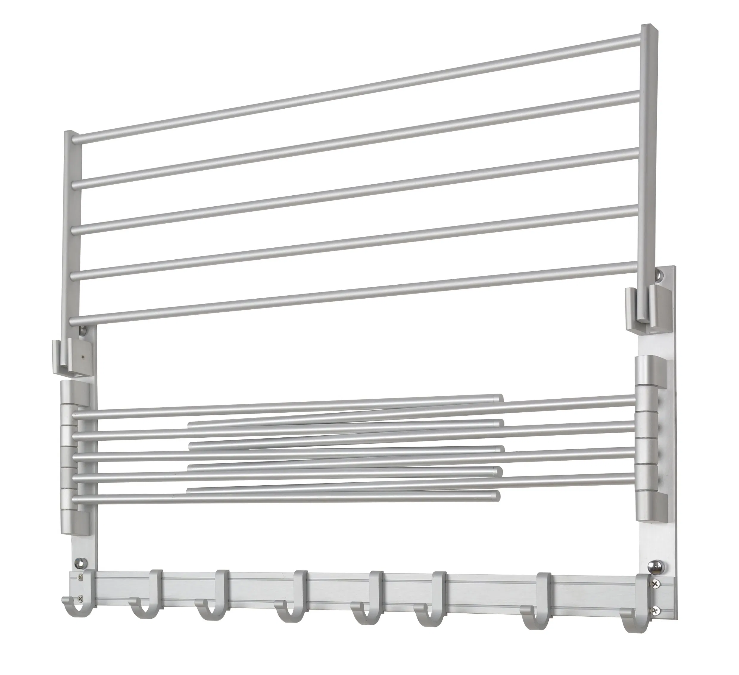 Wall Mounted Foldable Aluminum Bathroom Towel Rack