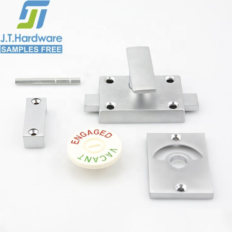 Factory Wholesale Toilet Fittings Cubicle Partition Washroom Door Accessories Metal Zinc Alloy Toilet Door Lock