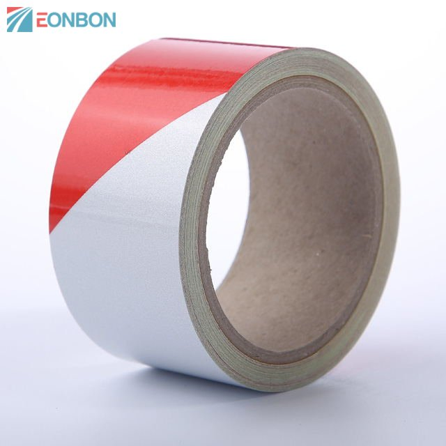PE Red White Barrier Tape Waterproof Reflected Single Sided Warning adhesive Tape