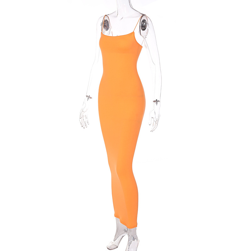 Платье женское макси облегающее без рукавов