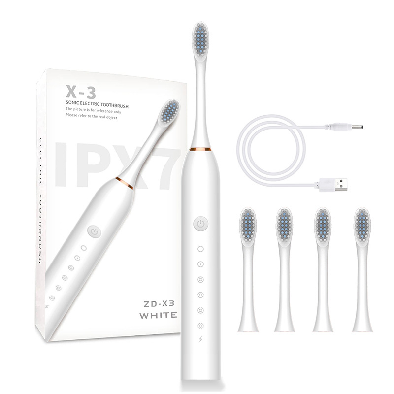 Electric Toothbrush Adult Soft Hair Rechargeable Waterproof Toothbrush Travel Box Toothbrush Head Set