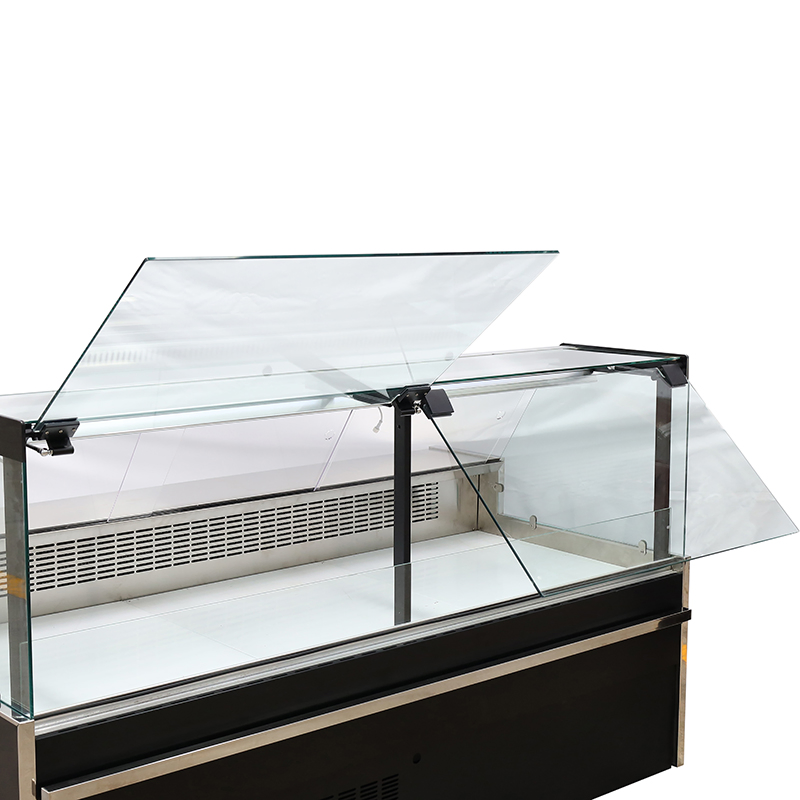 Plug-in Supermarket Environmental Friendly Display Refrigerator Right Angle Glass Deli Showcase Restaurant LED Light Meat Fridge