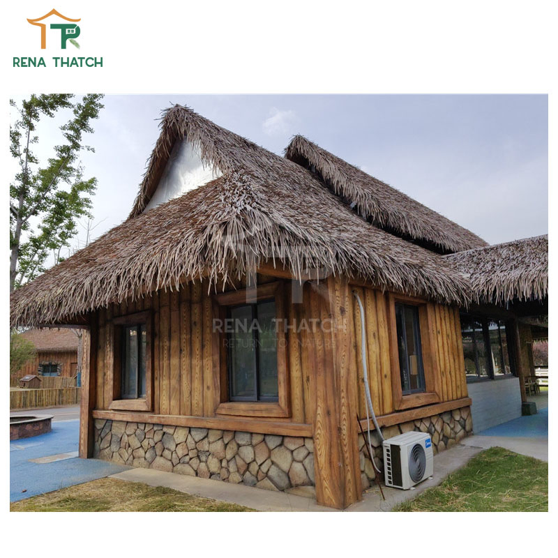 Popular Plastic Thatches Roofs Palapa Synthetic Thatches Roof for Homes House Hut