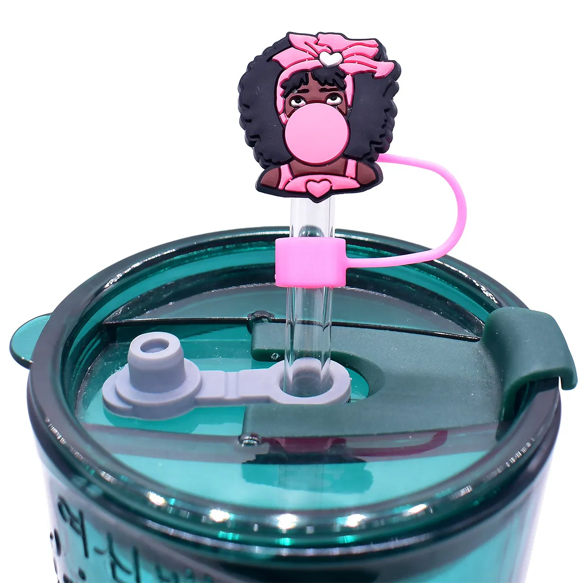 Black Series Straw Cap 10mm Universal Soft Rubber Straw Stopper, Cross-Border Party Personalized Creative Straw Decorative Accessory