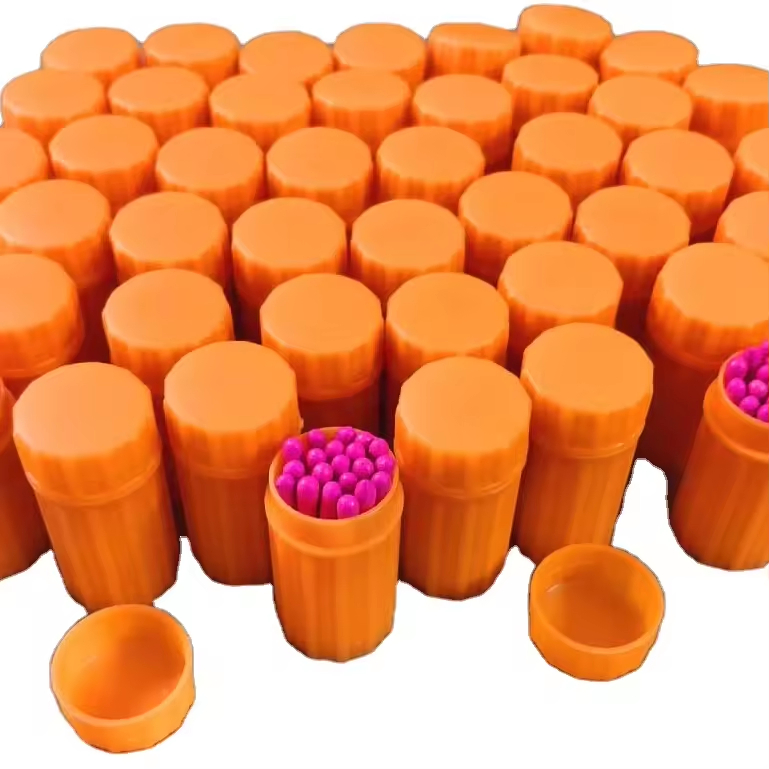 Waterproof Windproof Survival Matches Poplar Material for Outdoor Camping Hiking BBQ Pink Colorful Match Head 20 Sticks/Barrel