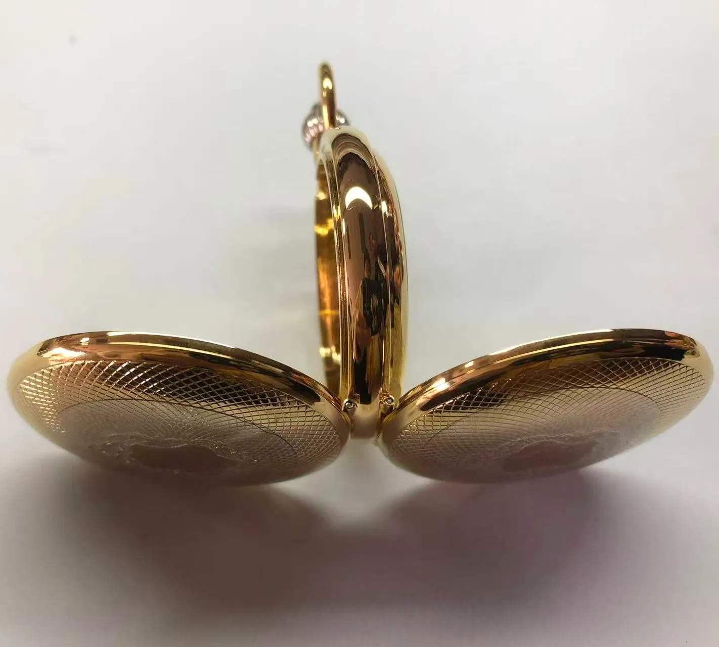 Custom Dual Open Brass Pocket Watch with Your Own Logo