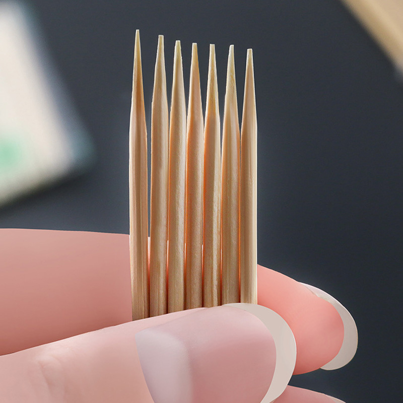 Toothpicks Custom Design Disposable Bamboo Tableware 65mm Length Bamboo Toothpicks for Dinner