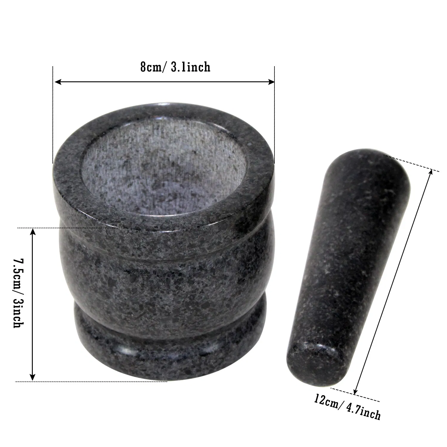 Wholesale Kitchenware Granite Stone Mortar with Pestle Set