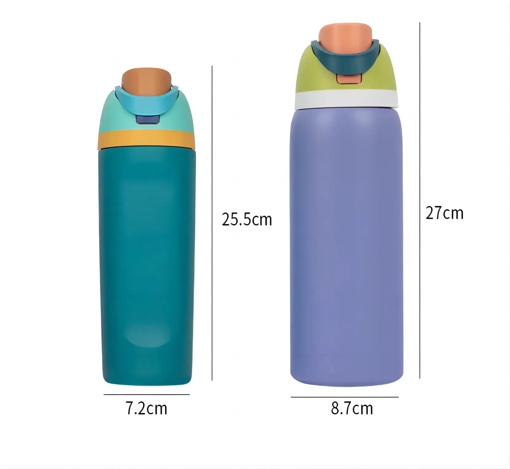New Customized Double Wall Stainless Steel Insulated Cup Vacuum Flask Wide Mouth Water Bottle Thermos with Lid