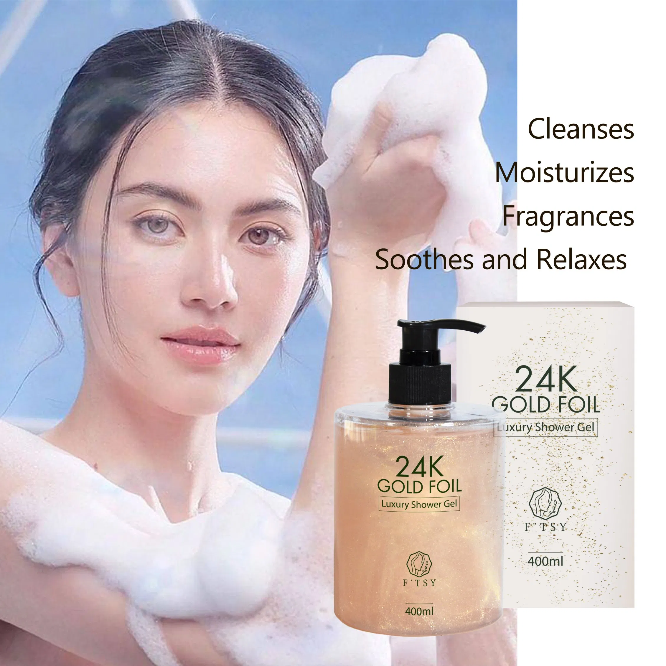 High Quality Moisture Body Wash with Shea Butter and 24K Gold