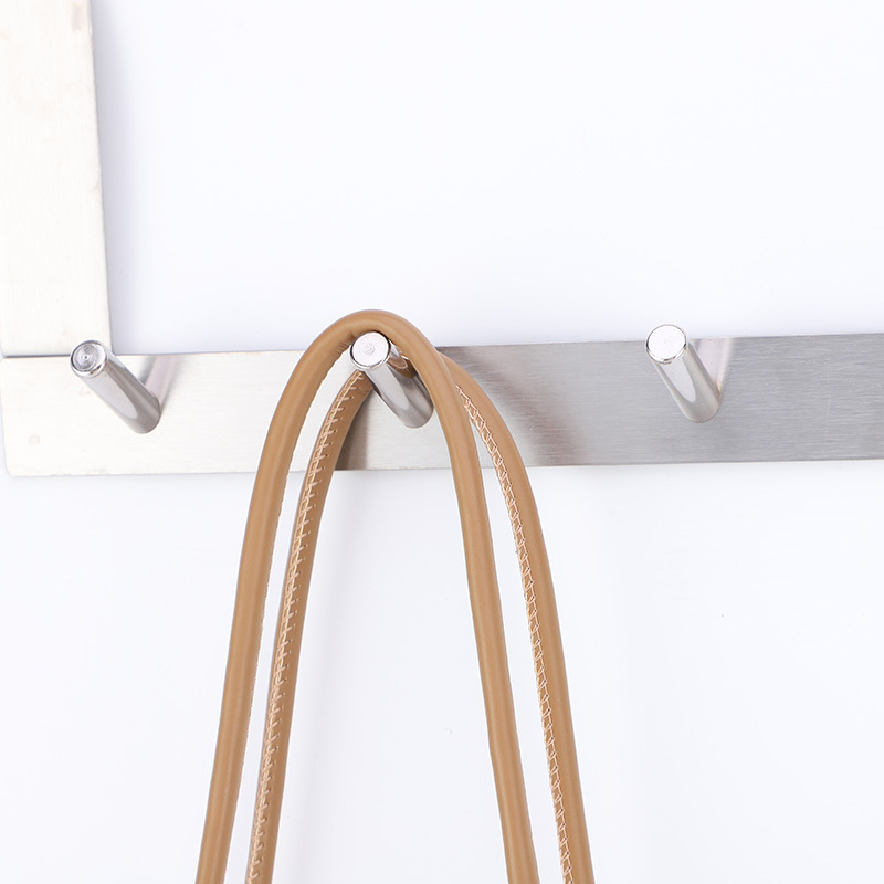 Multifunctional Flexible Adhesive Bathroom Metal Beautiful Coat Wall Suction Hanging Clothes Hanger Towel Rail Coat Hat Robe Sliding Door Hook