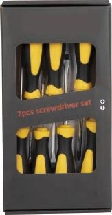 6PCS Screwdriver Set with Double Injected Soft Handle and Magnetized Tip