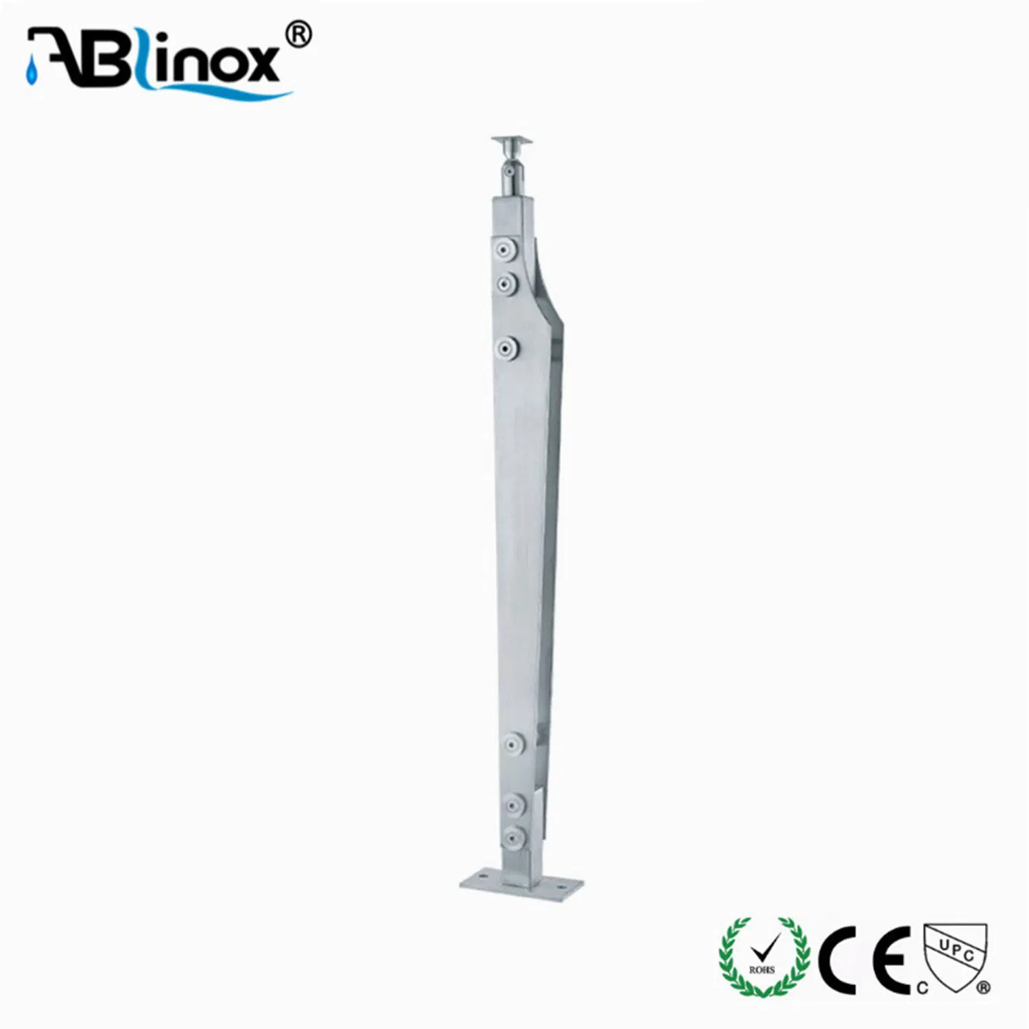 Customized 304 Stainless Steel Staircase Railing with Wood Handrail