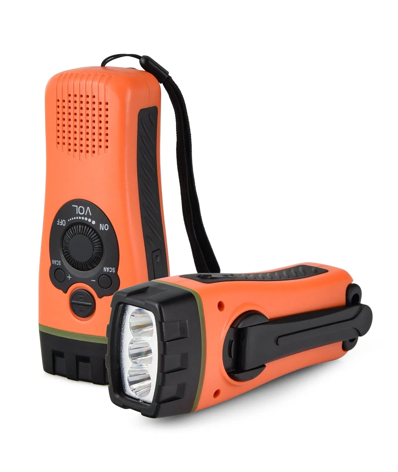 Портативное FM-радио с фонариком и будильником