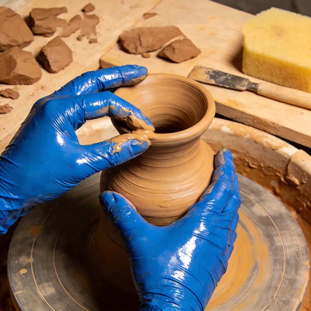 Industrial Blue Nitrile Gloves - Latex-Free Powder-Free Puncture-Resistant Gloves