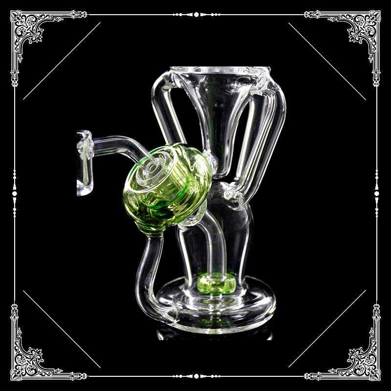 Phoenix Glass Assorted Colors Sweet Puff Pipe Glass Recycler Oil DAB Rigs Hookah Shisha Glass Water Pipe Smoking Accessories