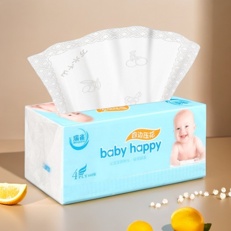 Wholesale Customized 100% Virgin Wood Pulp Delicate Soft Emboss Facial Tissue Paper Towels