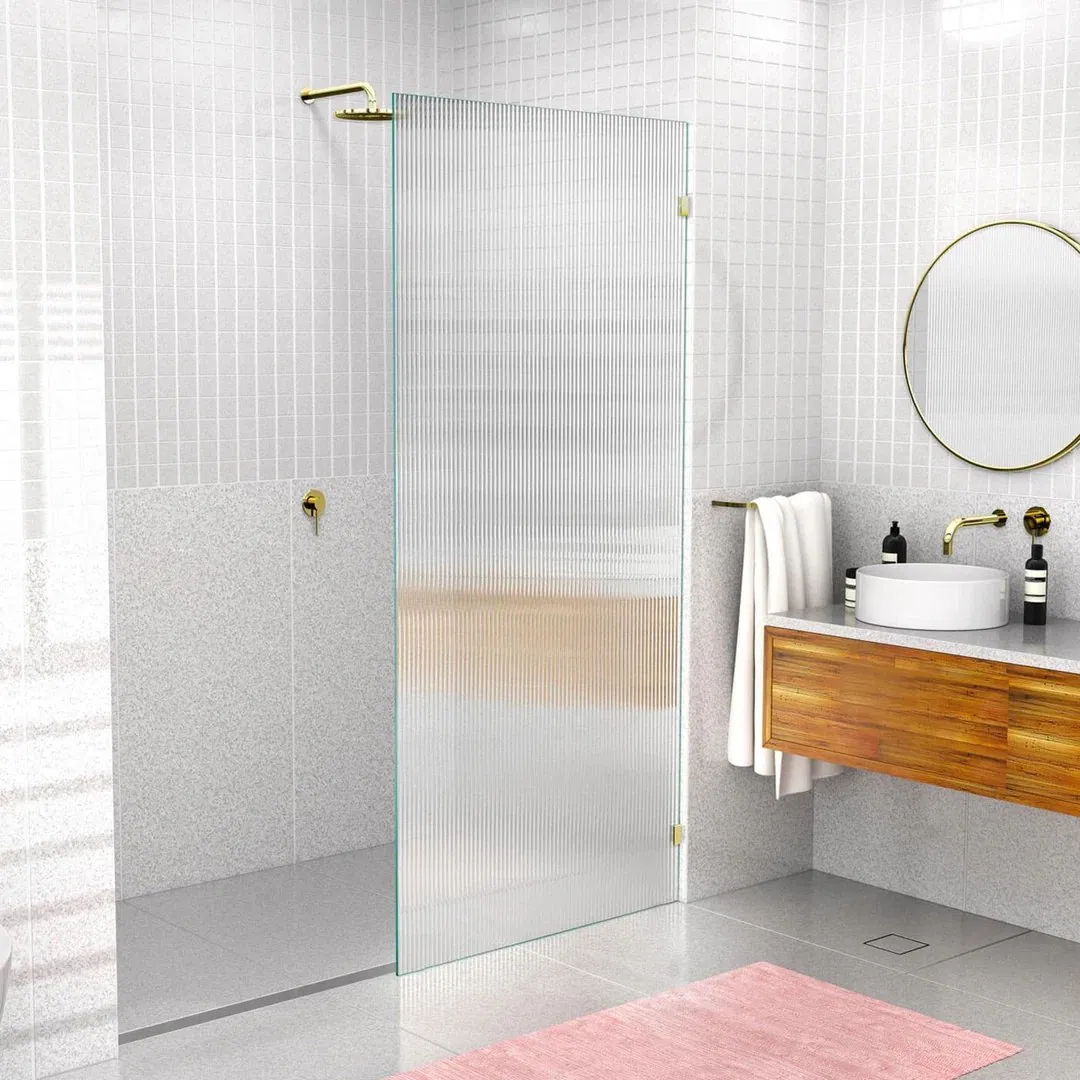 Customized Tecture Low Iron Ultra Narrow Reed Glass Fluted Glass Toughened for Shower Screens and Dividers