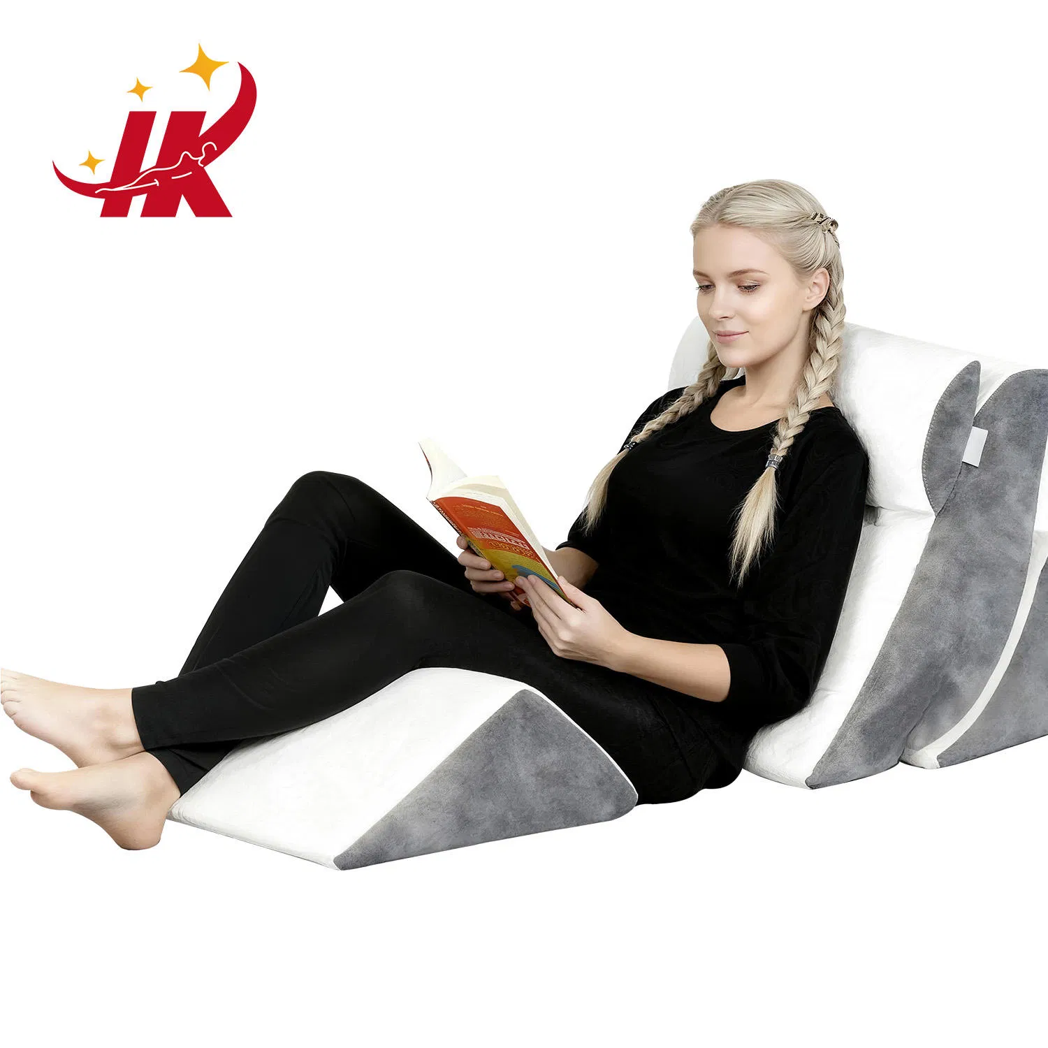 Orthopedic Support Wedge Pillow Set with Memory Foam Eco-Friendly & Anti-Bacteria for Body Back and Leg Pain Relief