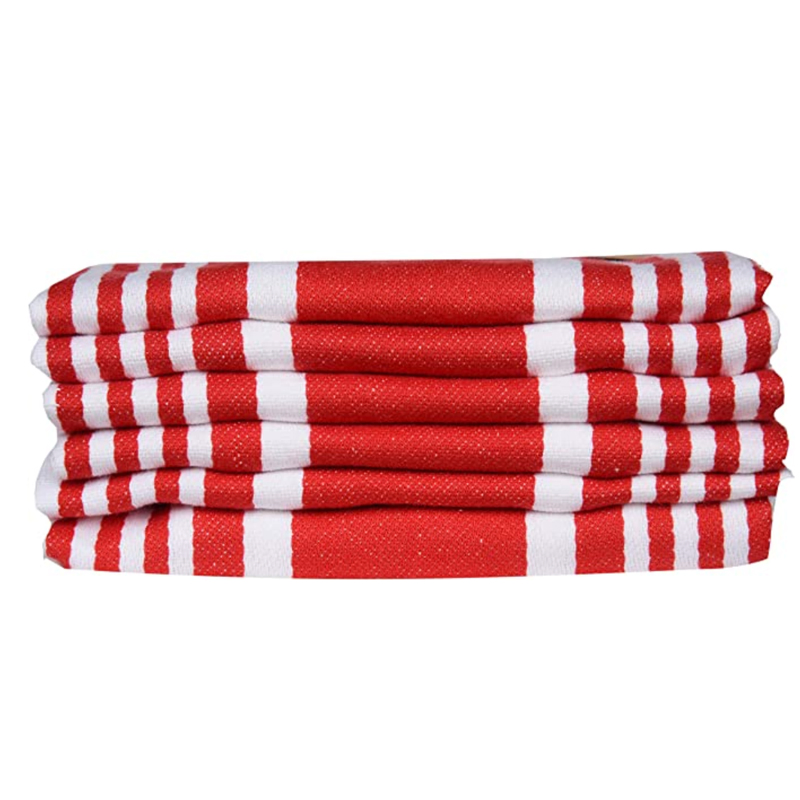 Highly Absorbent Dish Towel with Mitered Corners Trendy Stripes Bar Towels