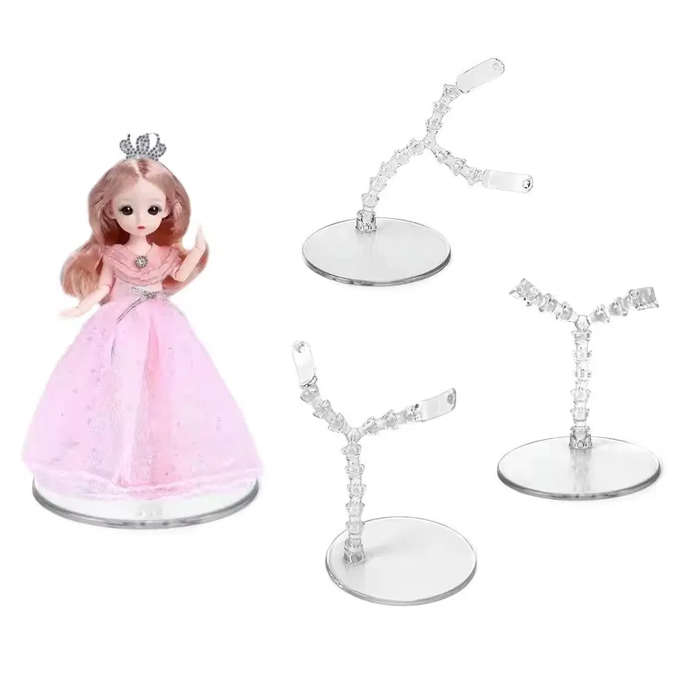 Acrylic Doll Stand for Children Toy Puppet Support Holders Doll Display Rack