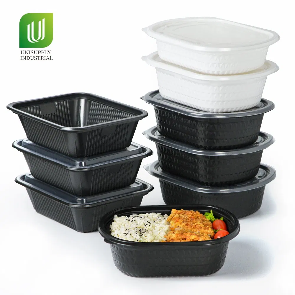 Unisupply Plastic Food Container Meal Prep Container Takeaway Box with Inner Tray