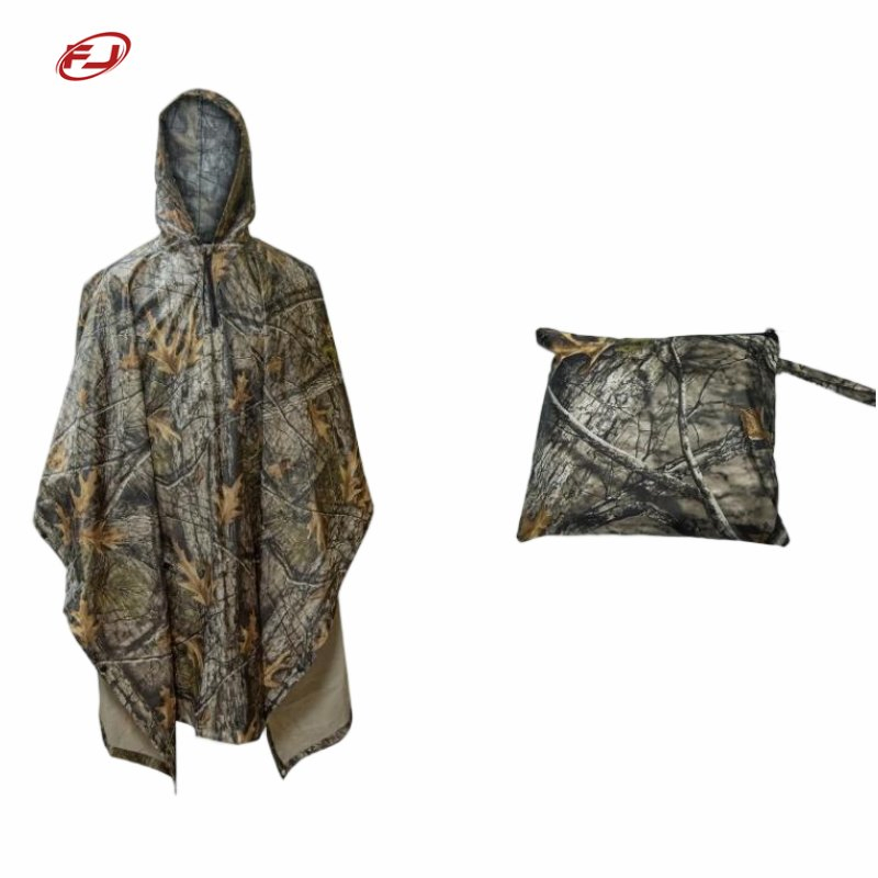 Customized Leisure Camouflage One-Piece Raincoat for Outdoor Enthusiasts